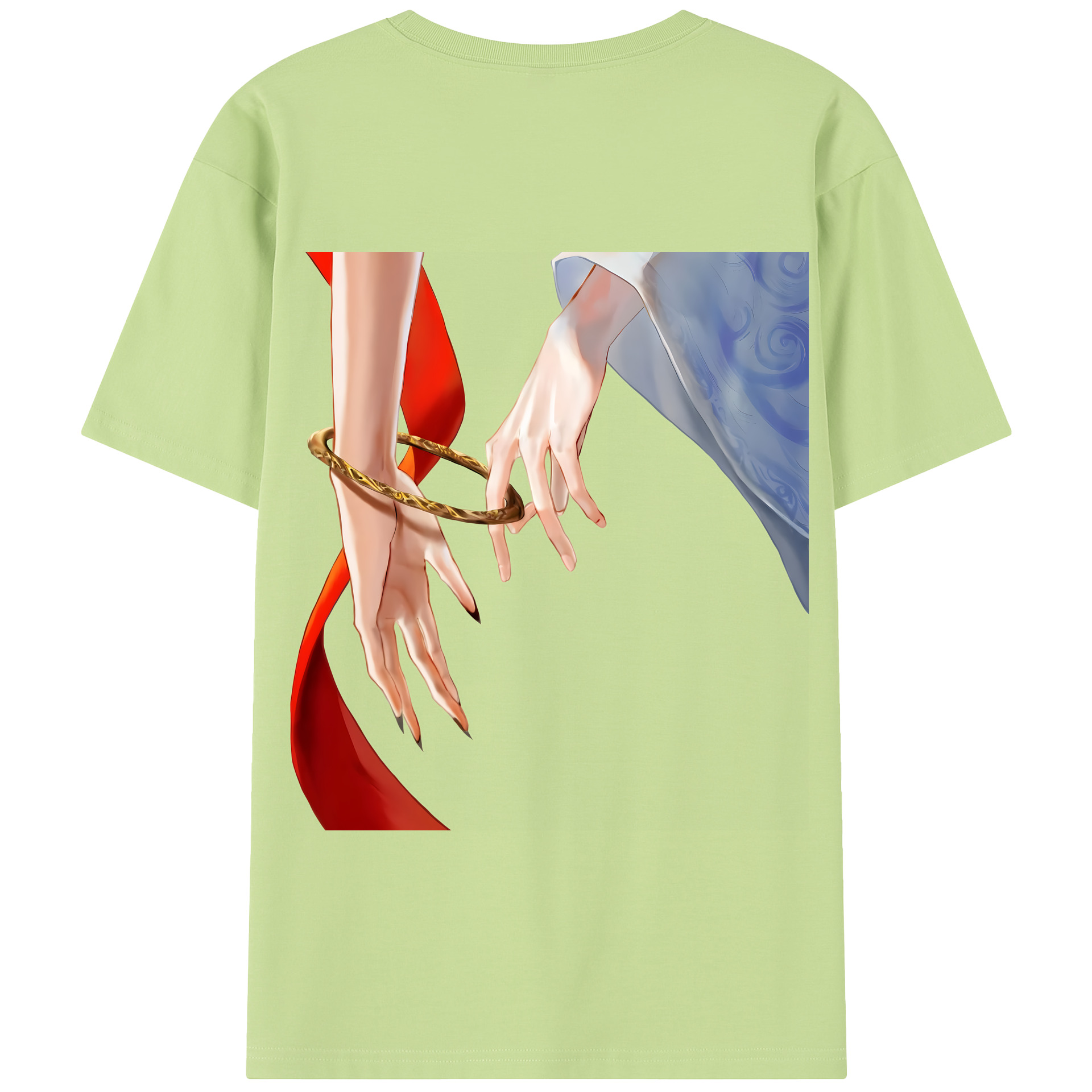 （画像用） Ne Zha 2 ナタ 魔童の大暴れ 綿100％半袖Tシャツ（背面プリント）